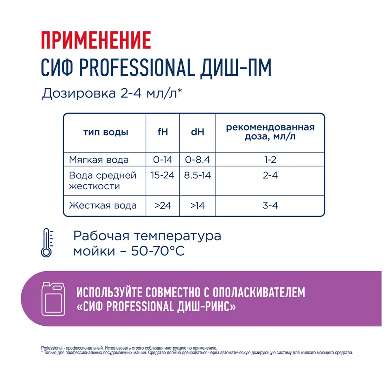 Щелочной концентрат для мытья посуды СИФ Professional, 5 л
